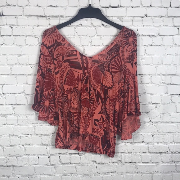 NWT Free People Elbow-length Sleeve Blouse - Picture 8 of 8